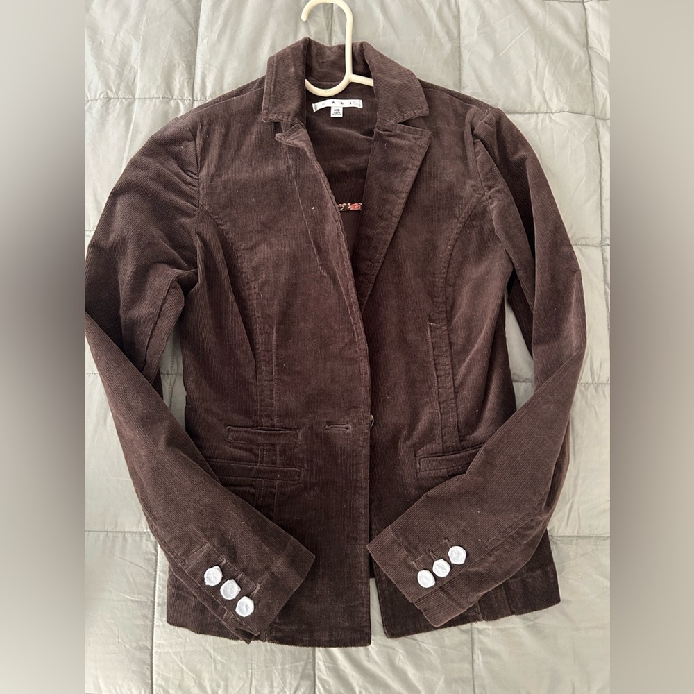 CAbi Chocolate Corduroy Blazer